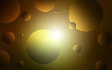 Koyu yeşil, sarı vektör zemin noktalar ile. Soyut illüstrasyon renkli baloncuklar doğa tarzı ile. Güzel tasarım, iş reklam için.