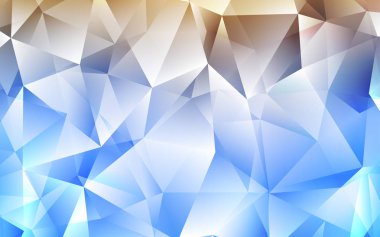 Açık mavi, sarı vektör kapak poligonal tarzı. Glitter soyut resim üçgen şekiller ile. Reklam için desen.