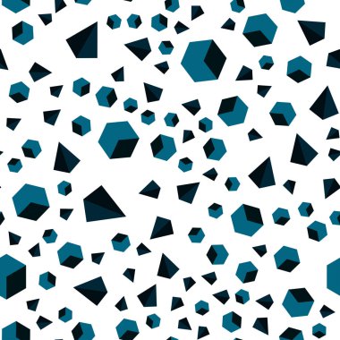 Koyu mavi dikdörtgenler, üçgenler ile kesintisiz, izometrik düzeni vektör. Satırlar rhombus renkli gradyan ile. Tekstil, kumaş, duvar kağıtları için tasarım.