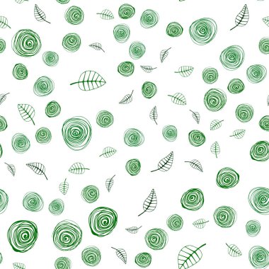 Koyu yeşil yaprakları ve çiçekleri ile sorunsuz zarif duvar kağıdı vektör. Glitter soyut resimde yaprak ve çiçek ile. Tekstil, kumaş, duvar kağıtları için tasarım.