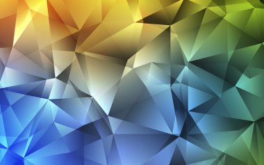 Açık mavi, vektör düzen çizgilerle, üçgenler sarı. Üçgenler ile soyut degrade illüstrasyon. İşletme reklam, kitapçıklar, broşürler için desen