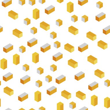 Koyu sarı çizgiler, dikdörtgenler kesintisiz, izometrik düzeniyle vektör. Dikdörtgenler ve kareler ile güzel illüstrasyon. Doku pencere panjur, perdeler için.