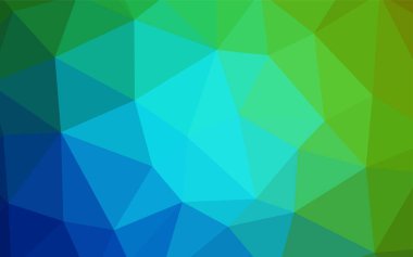 Açık mavi, vektör Çokgen zemin yeşil. Gradyan ile Origami tarzında yaratıcı geometrik şekil. Afiş için tamamen yeni şablon.