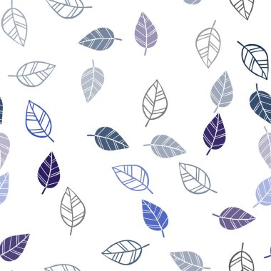 Koyu mavi, yeşil yaprakları ile Dikişsiz doğal desen vektör. bulanık arka plan gradyan ile yapraklarda. Kartvizit, Web siteleri için şablon.