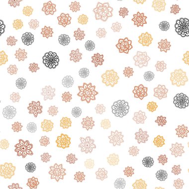 Koyu kırmızı, sarı güzel kar taneleri ile sorunsuz kapak vektör. Kristalleri ile glitter soyut Illustration buz. Kartvizit, Web siteleri için şablon.