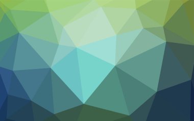 Açık mavi, yeşil vektör poligonal arka plan. Glitter soyut resim zarif bir üçgen ile. İşiniz için yeni tasarım.