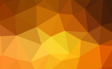 Işık turuncu vektör soyut mozaik zemin. Poligonal illüstrasyon parlayan, hangi üçgen oluşur. İş tasarımınız için yeni stil.