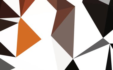 Koyu turuncu vektör soyut poligonal şablonu. Noktalı resim stili üçgenler ile yaratıcı çizimde. Afiş için tamamen yeni şablon.