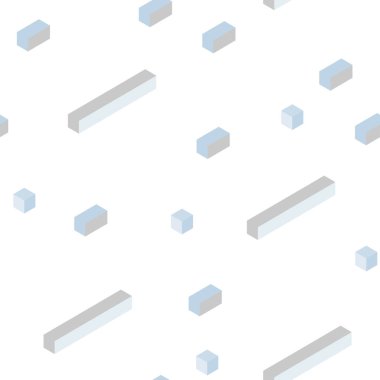 Çizgiler, dikdörtgenler ile ışık mavi vektör kesintisiz, izometrik düzeni. Dikdörtgenler ve kareler ile güzel illüstrasyon. Desen tasarım kumaş, duvar kağıtları.