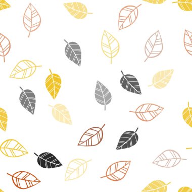 Işık turuncu vektör yaprak ile sorunsuz doğal çizimleri. gradyan ile zarif doğal desen yapraklarda. Desen tasarım pencere panjur, perdeler.