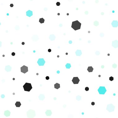 Hafif mavi vektör sorunsuz altıgen stil şablonu. Soyut illüstrasyon renkli altıgenler ile. Reklamlar, el ilanları için desen.