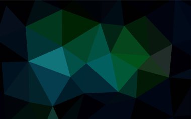 Koyu yeşil vektör düşük poli kapak. Glitter soyut resim zarif bir üçgen ile. Cep telefonu arka plan için şablon.