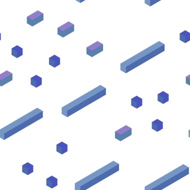 Açık mavi, kırmızı vektör kesintisiz, izometrik kapak poligonal tarzı. Modern Soyut illüstrasyon renkli dikdörtgenler ile. Tasarım için duvar kağıdı, kumaş üreticileri.