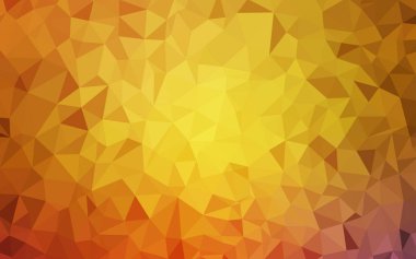 Pembe ışık, vektör Çokgen zemin sarı. Noktalı resim stili üçgenler ile yaratıcı çizimde. İşiniz için yeni tasarım.