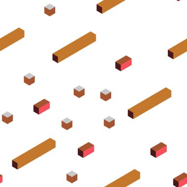 Koyu kırmızı, sarı çizgiler, dikdörtgenler kesintisiz, izometrik düzeniyle vektör. Dikdörtgenler ile soyut degrade illüstrasyon. Tekstil, kumaş, duvar kağıtları için tasarım.