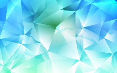 Açık mavi, vektör zemin çizgili, üçgenler yeşil. Üçgenler ile soyut degrade illüstrasyon. Açılış sayfanız için modern şablon.