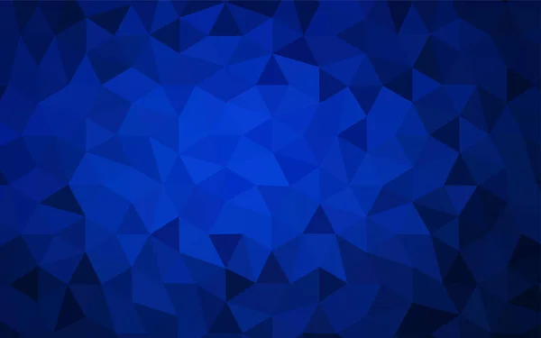 Fundo Poligonal Vetorial Blue Escuro Ilustração Colorida Brilhante Com Triângulos — Vetor de Stock