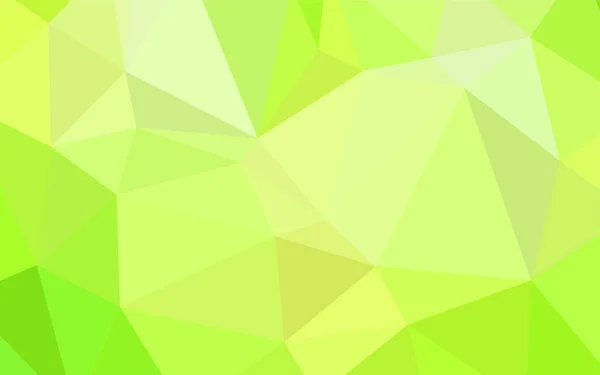 Светло Зеленый Желтый Вектор Многоугольный Фон Творческая Геометрическая Иллюстрация Стиле — стоковый вектор