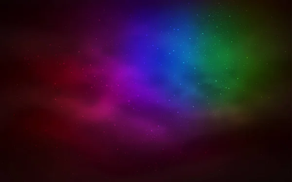 Dunkle Mehrfarbige Vektorhülle Mit Astronomischen Sternen Leuchtende Illustration Mit Himmelssternen — Stockvektor