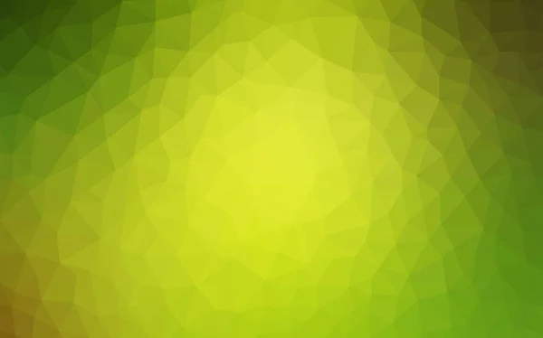 Vert Clair Vecteur Jaune Low Poly Cover Illustration Colorée Brillante — Image vectorielle