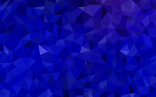 Dark Blue Vektordreieck Mosaik Textur Geometrische Illustration Origami Stil Mit — Stockvektor