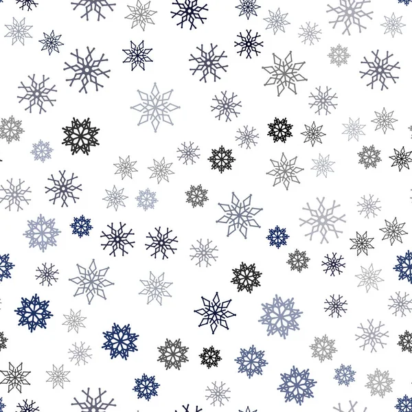 Fond Sans Couture Vecteur Bleu Foncé Avec Flocons Neige Noël — Image vectorielle