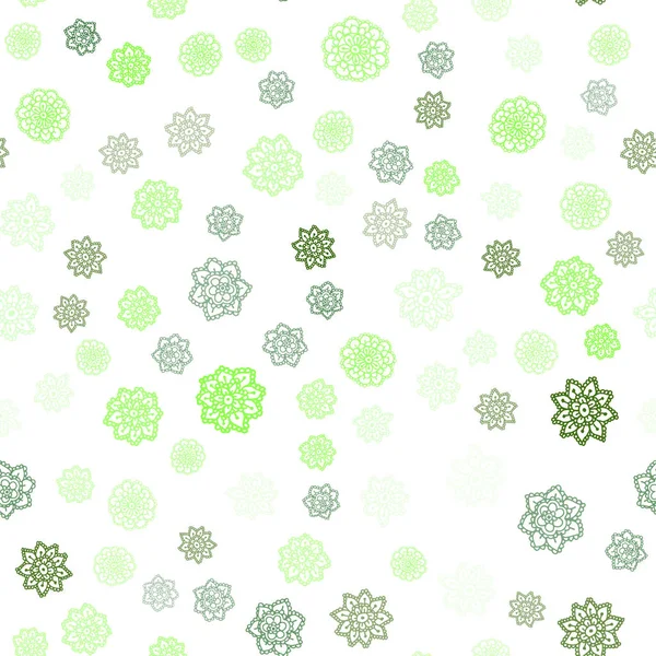Vector Verde Claro Textura Sin Costuras Con Copos Nieve Colores — Archivo Imágenes Vectoriales