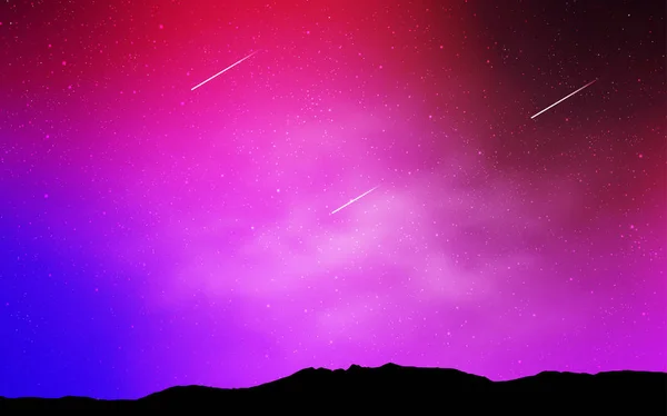 Luz Púrpura Cubierta Vectorial Rosa Con Estrellas Astronómicas Diseño Decorativo — Vector de stock