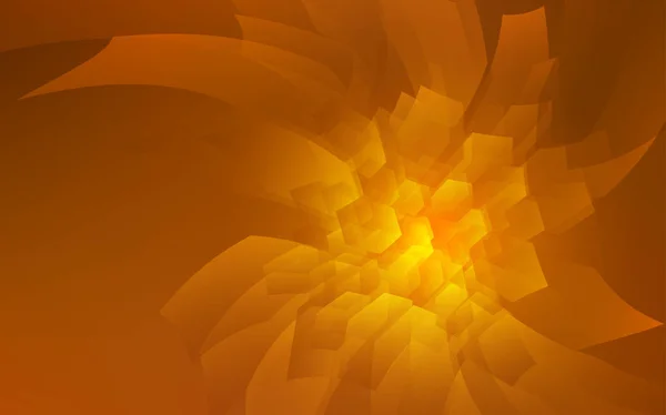 Templat Vektor Orange Ringan Dalam Gaya Heksagonal Ilustrasi Abstrak Dengan - Stok Vektor