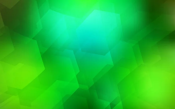 Diseño Vectorial Verde Claro Con Formas Hexagonales Hexagones Coloridos Sobre — Vector de stock