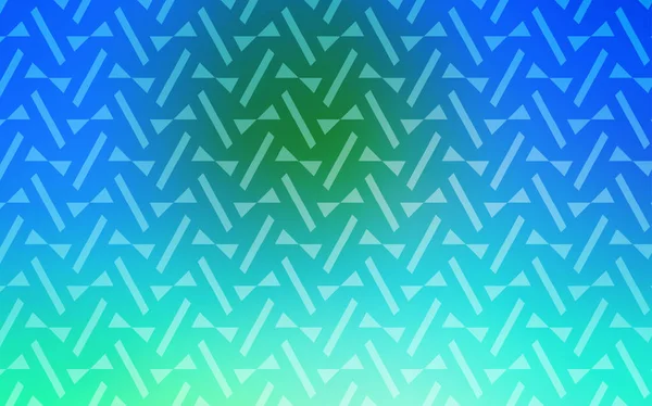 Світло Блакитне Зелене Векторне Компонування Лініями Трикутниками Ілюстрація Набором Різнокольорових — стоковий вектор