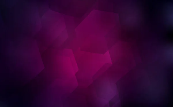 Modèle Vectoriel Violet Foncé Avec Hexagones Colorés Design Dans Style — Image vectorielle