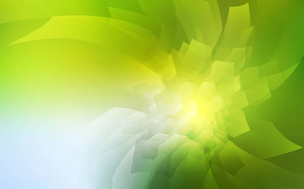 Ljus Grön Gul Vektor Mönster Med Färgglada Hexagoner Illustration Färgade — Stock vektor