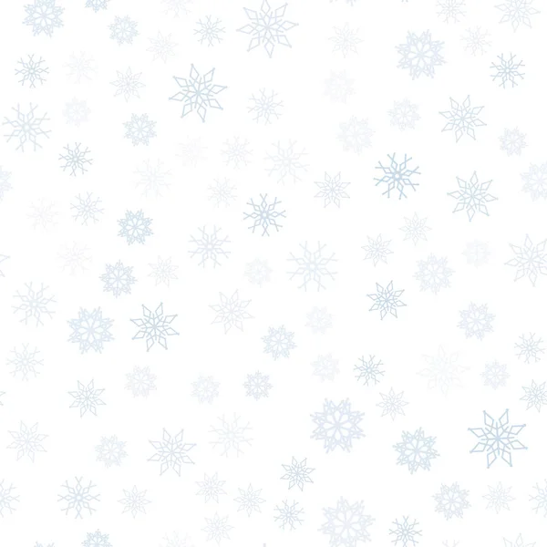 Textura Sin Costura Vector Azul Claro Con Copos Nieve Colores — Vector de stock