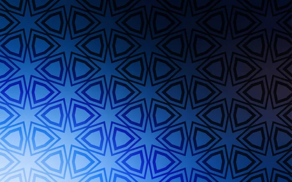 Agencement Vectoriel Bleu Foncé Avec Étoiles Brillantes Illustration Décorative Avec — Image vectorielle