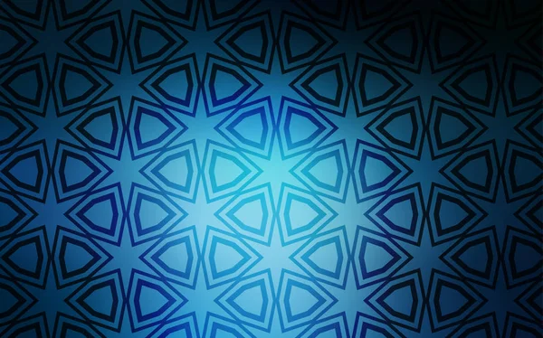Tapa Vectorial Azul Oscuro Con Estrellas Pequeñas Grandes Ilustración Abstracta — Vector de stock