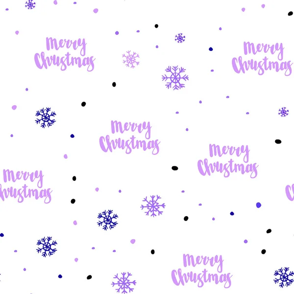 ライトピンク 青いベクトル クリスマス雪の結晶のシームレスな背景 雪片でモダンな幾何学的な抽象的なイラスト ウェブサイトのテンプレート — ストックベクタ