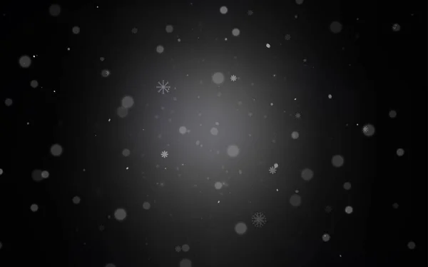 Diseño Vectorial Gris Oscuro Con Copos Nieve Brillantes Ilustración Decorativa — Vector de stock