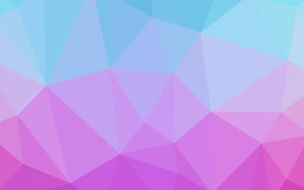 Bleu Clair Vecteur Rouge Brillant Disposition Triangulaire Illustration Colorée Brillante — Image vectorielle
