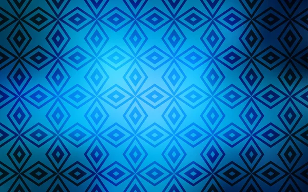 Темний Векторний Візерунок Blue Квадратному Стилі Ілюстрація Набором Різнокольорових Прямокутників — стоковий вектор