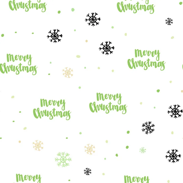 浅绿色 红色矢量无缝模板与冰雪花 闪耀着五颜六色的插图与雪在圣诞节样式 网站模板 — 图库矢量图片