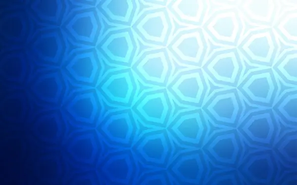 Mørk Blå Vektor Mønster Med Farverige Sekskanter Illustration Farvede Sekskanter – Stock-vektor