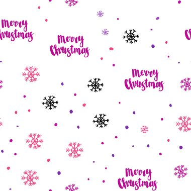 Mor ışık, vektör sorunsuz düzen parlak kar taneleri ile pembe. Modern geometrik soyut illüstrasyon kar taneleri ile. Tekstil, kumaş, duvar kağıtları için tasarım.