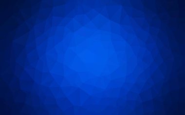 Koyu mavi vektör Çokgen soyut düzeni. Poligonal illüstrasyon parlayan, hangi üçgen oluşur. İşiniz için en iyi üçgen tasarım.