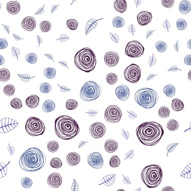 Koyu pembe, yeşil yaprak ve çiçek ile Dikişsiz soyut desen vektör. Bulanık stil yaprakları, çiçekleri ile yaratıcı çizimde. Desen için modaya uygun Kumaş, duvar kağıtları.