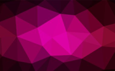 Koyu pembe vektör üçgen mozaik kapak. Noktalı resim stili üçgenler ile yaratıcı çizimde. İşiniz için en iyi üçgen tasarım.
