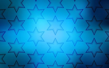 Gökyüzü yıldızlarla koyu mavi vektör şablonu. Glitter soyut illüstrasyon renkli yıldız ile. En iyi tasarım, reklam, poster, afiş için.