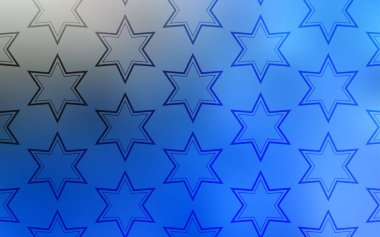 Küçük ve büyük yıldız ile ışık mavi vektör kapak. Dekoratif illüstrasyon soyut şablonundaki yıldız ile. En iyi tasarım, reklam, poster, afiş için.