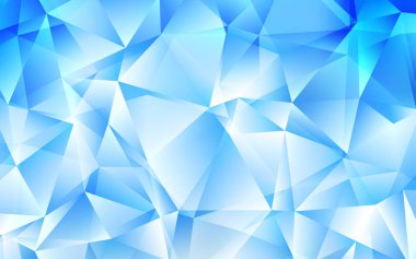 Kristaller, üçgen ışık mavi vektör şablonu. Üçgenler ile soyut degrade illüstrasyon. En iyi tasarım, reklam, poster, afiş için.