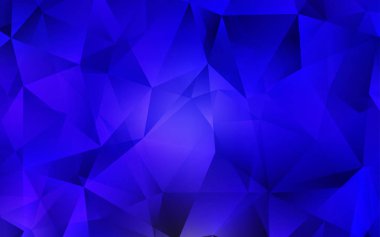 Koyu mavi vektör doku üçgen tarzı. Modern Soyut illüstrasyon renkli üçgenler ile. Akıllı tasarım, iş reklam için.